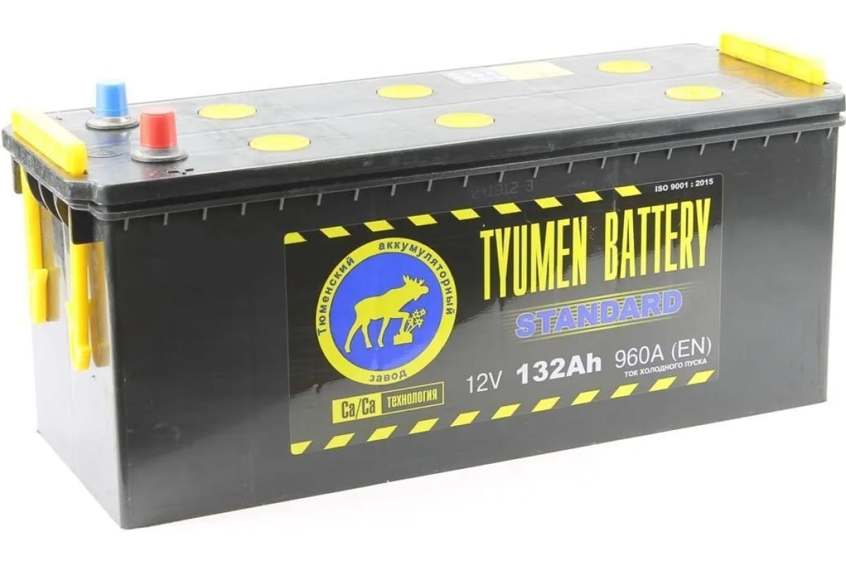 Аккумуляторная батарея TYUMEN BATTERY Тюмень standard 6ст -132 l евро.конус TNS132.3