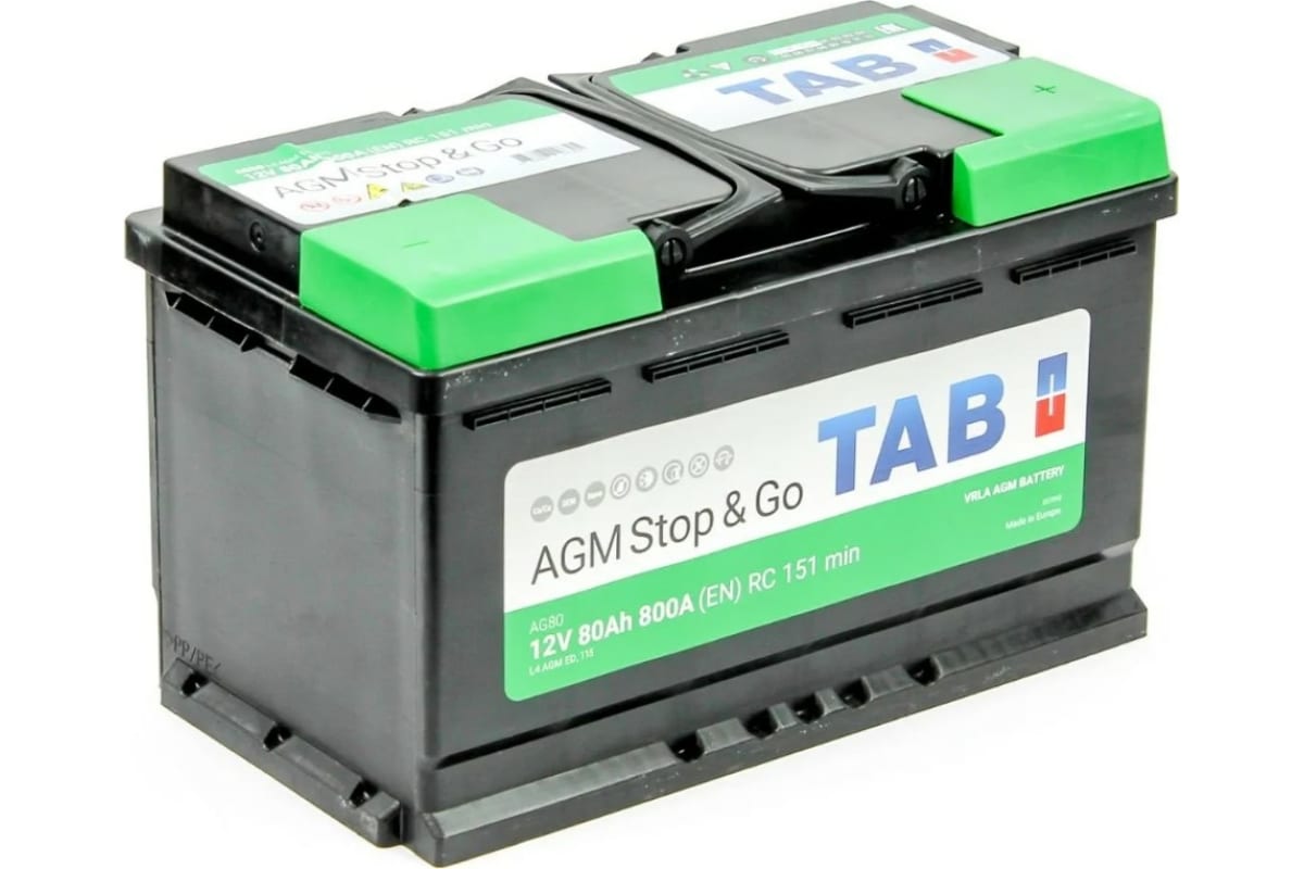 Аккумуляторная батарея TAB AGM Stop&Go 6СТ-80.0 213080