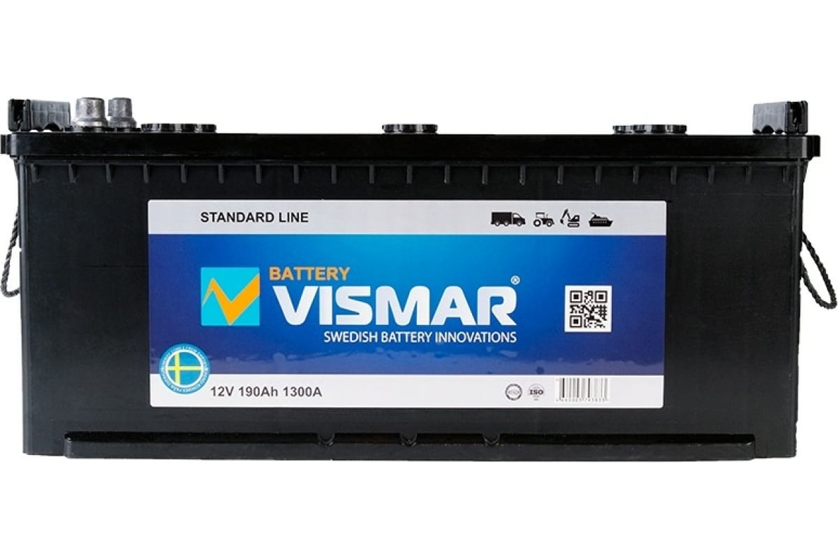 Аккумуляторная кислотная батарея VISMAR ST 6СТ-190 N L-3 1300A 516/223/223 4660003793833